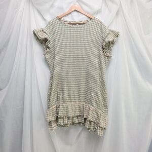 Smocked cotton gingham dress